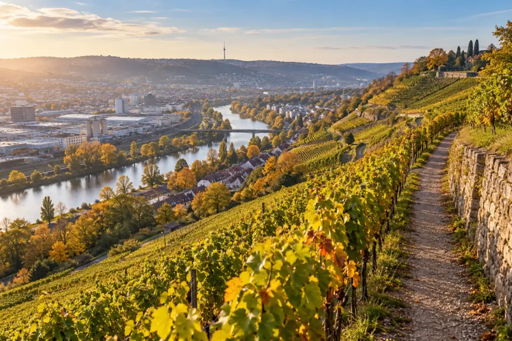KI-Symbolbild: Weinberge über dem Stuttgarter Neckartal